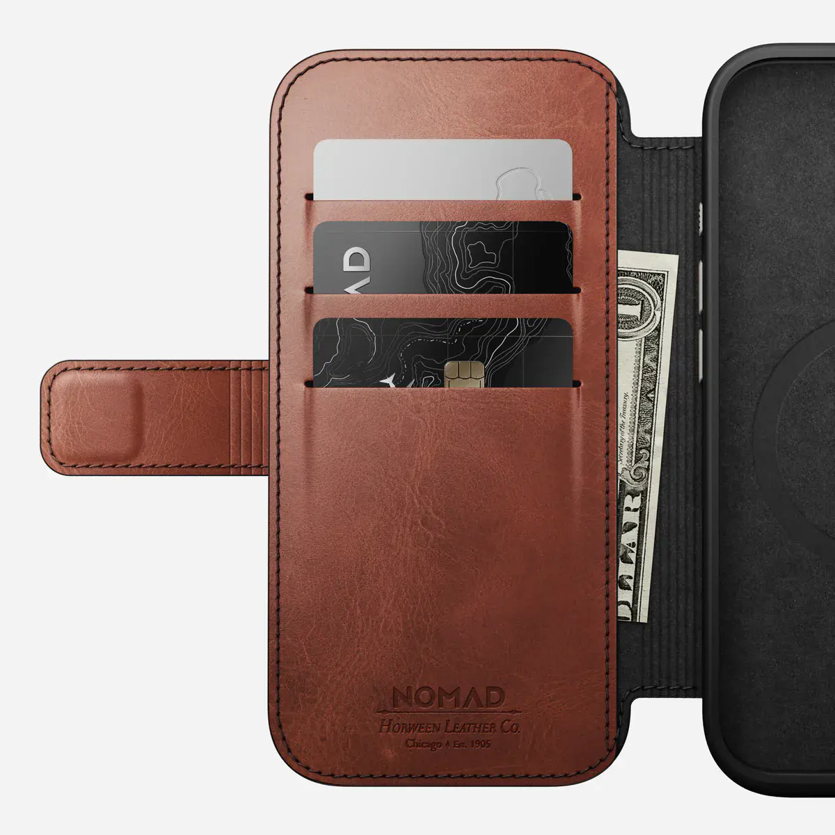 Чехол Nomad Modern Horween Leather Case Folio for iPhone 16 Pro - Olde Dublin (NM01398585)