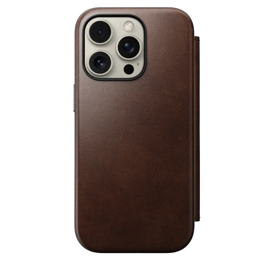 Чохол Nomad Modern Horween Leather Case Folio for iPhone 16 Pro - Rustic Brown (NM01676485)