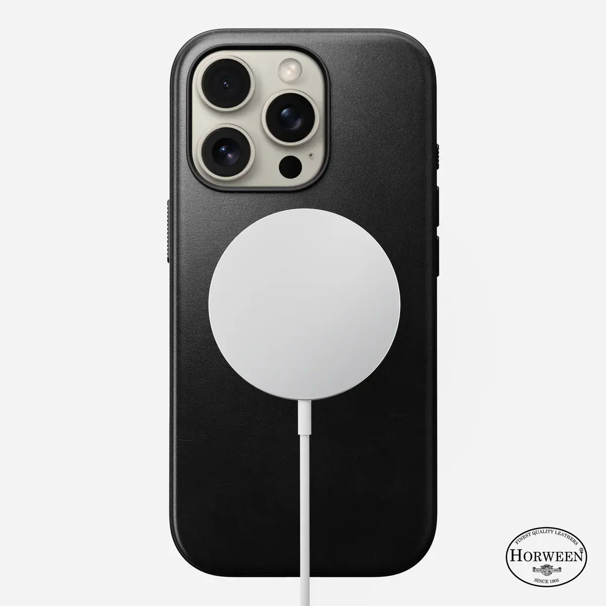 Чехол Nomad Modern Horween Leather Case for iPhone 16 Pro - Black (NM01694885)