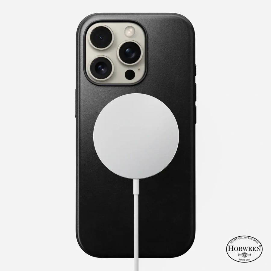 Чохол Nomad Modern Horween Leather Case for iPhone 16 Pro - Black (NM01694885)