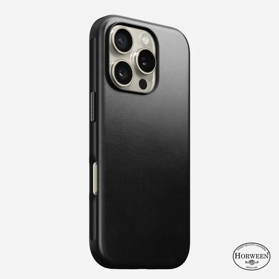 Чохол Nomad Modern Horween Leather Case for iPhone 16 Pro - Black (NM01694885)