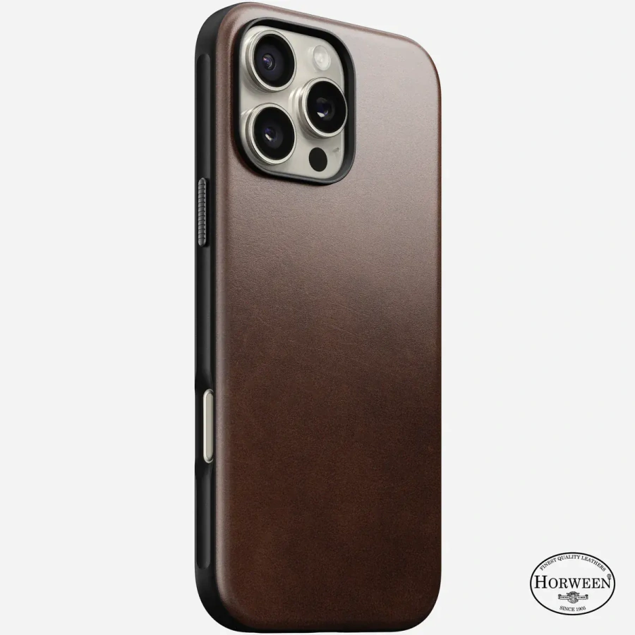 Чехол Nomad Modern Horween Leather Case for iPhone 16 Pro Max - Rustic Brown (NM01689485)