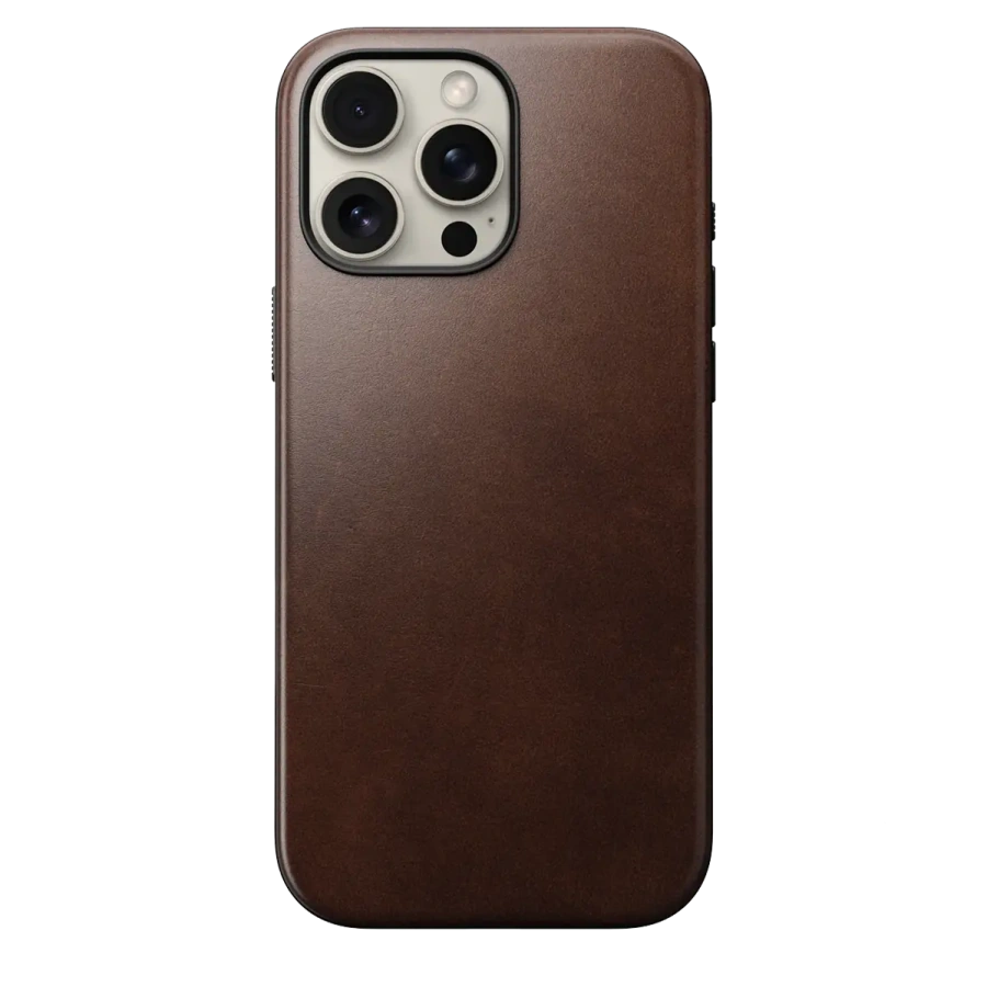 Чехол Nomad Modern Horween Leather Case for iPhone 16 Pro Max - Rustic Brown (NM01689485)