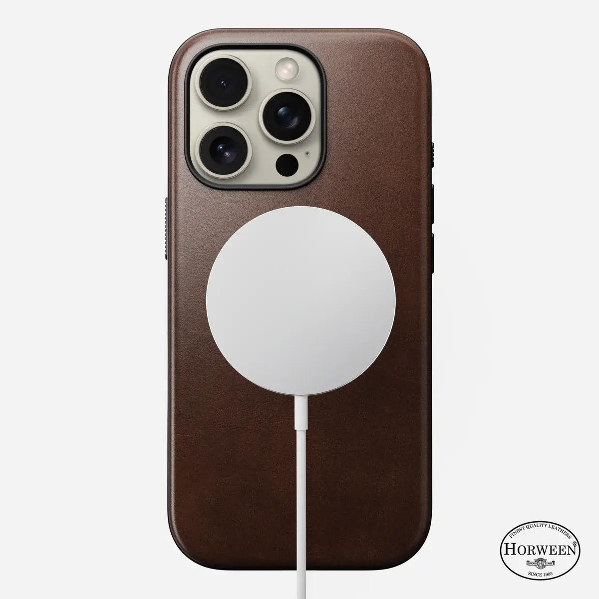 Чехол Nomad Modern Horween Leather Case for iPhone 16 Pro - Rustic Brown (NM01858485)