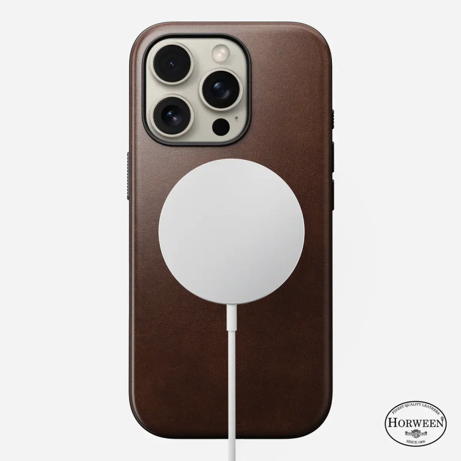 Чохол Nomad Modern Horween Leather Case for iPhone 16 Pro - Rustic Brown (NM01858485)