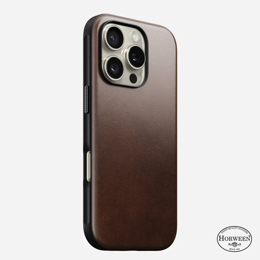 Чохол Nomad Modern Horween Leather Case for iPhone 16 Pro - Rustic Brown (NM01858485)