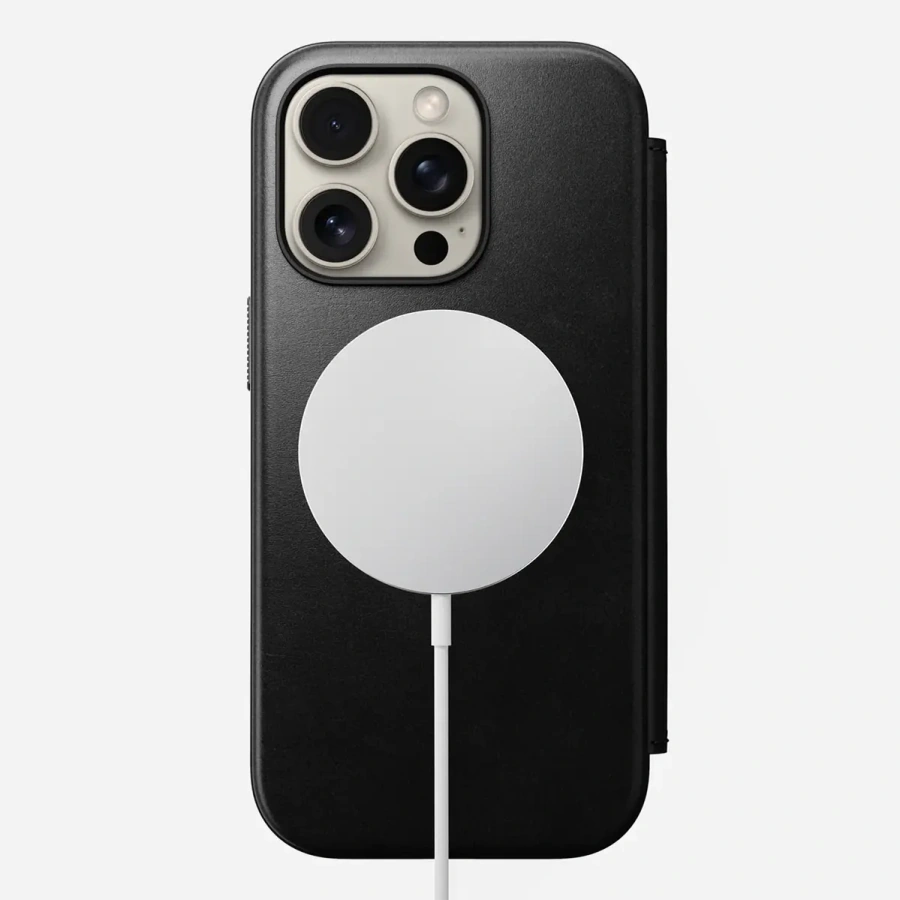 Чохол Nomad Modern Leather Case Folio for iPhone 16 Pro - Black (NM01680185)