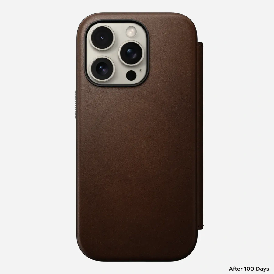 Чохол Nomad Modern Leather Case Folio for iPhone 16 Pro - Brown (NM01679585)