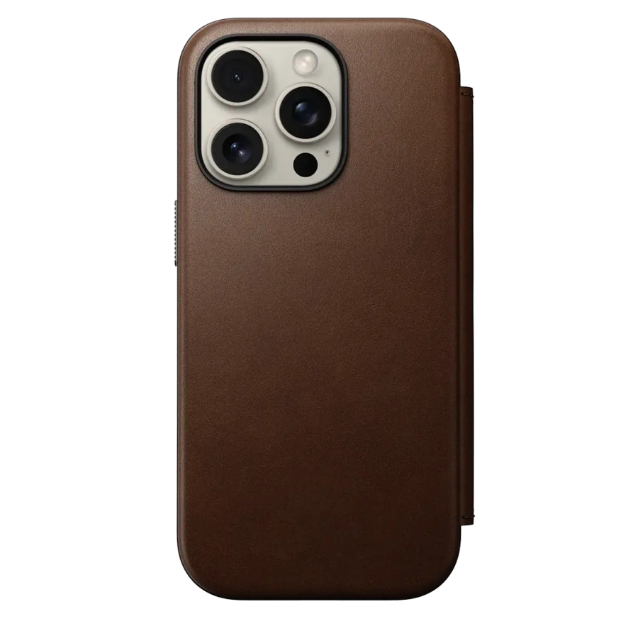 Чохол Nomad Modern Leather Case Folio for iPhone 16 Pro - Brown (NM01679585)