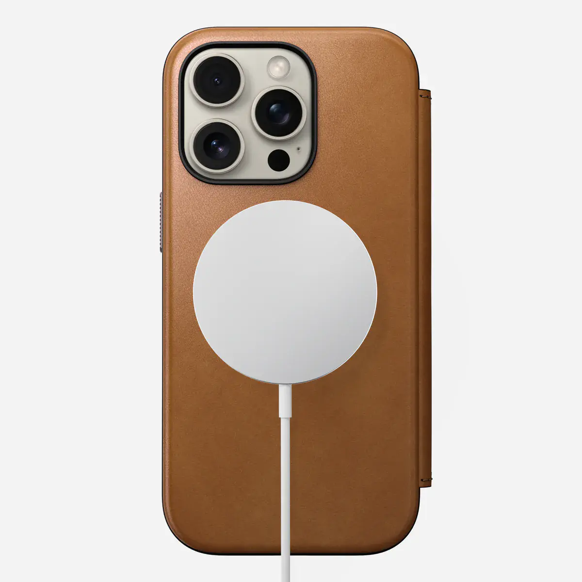 Чохол Nomad Modern Leather Case Folio for iPhone 16 Pro - English Tan (NM01678885)