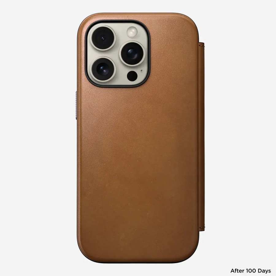 Чохол Nomad Modern Leather Case Folio for iPhone 16 Pro - English Tan (NM01678885)