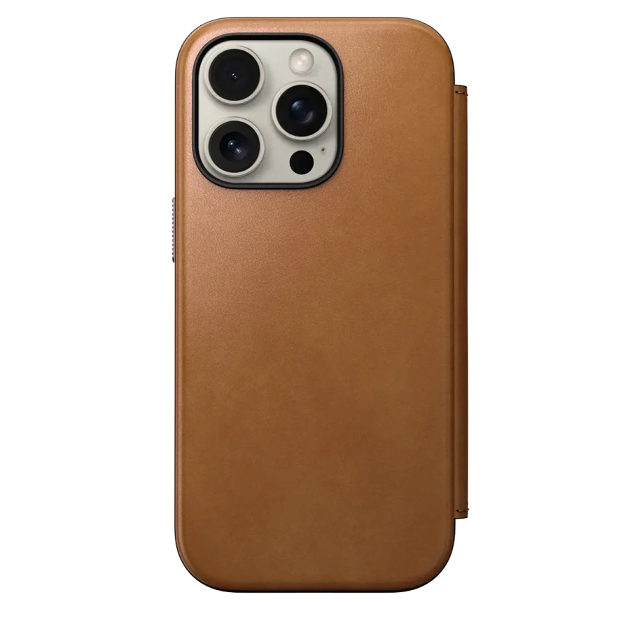 Чохол Nomad Modern Leather Case Folio for iPhone 16 Pro - English Tan (NM01678885)
