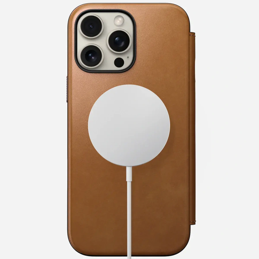 Чехол Nomad Modern Leather Case Folio for iPhone 16 Pro Max - English Tan (NM01673385)