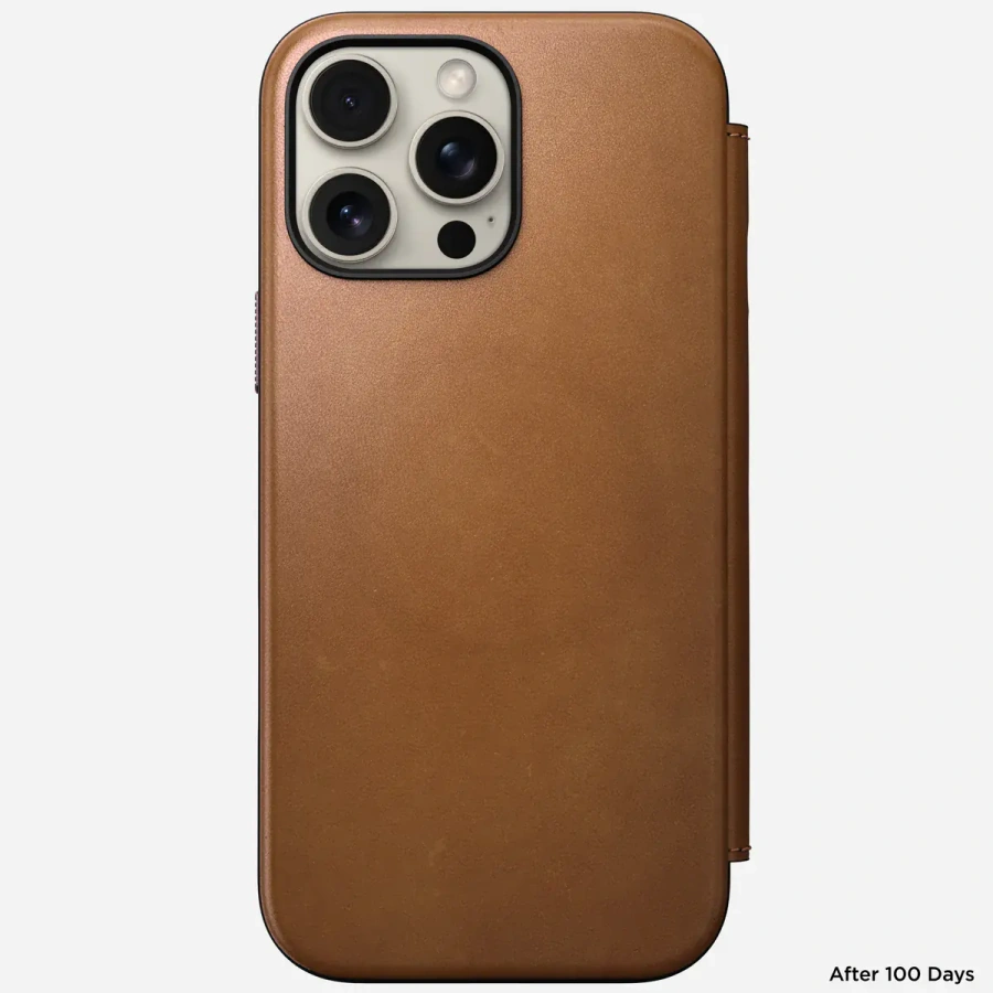 Чехол Nomad Modern Leather Case Folio for iPhone 16 Pro Max - English Tan (NM01673385)