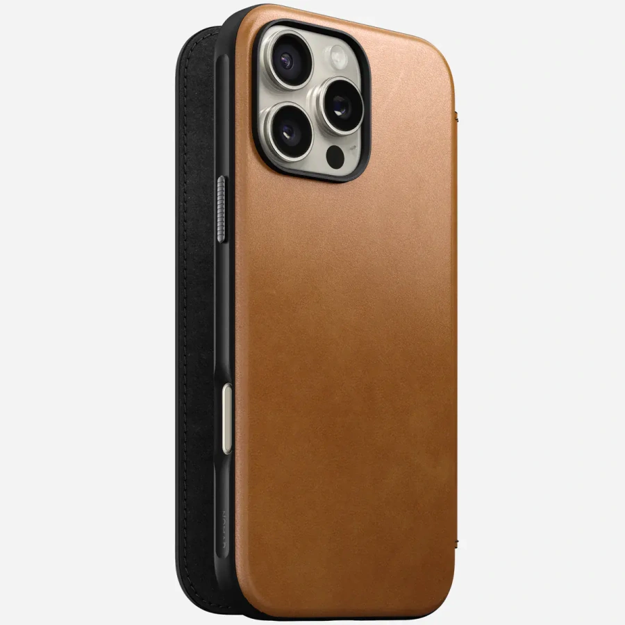 Чехол Nomad Modern Leather Case Folio for iPhone 16 Pro Max - English Tan (NM01673385)