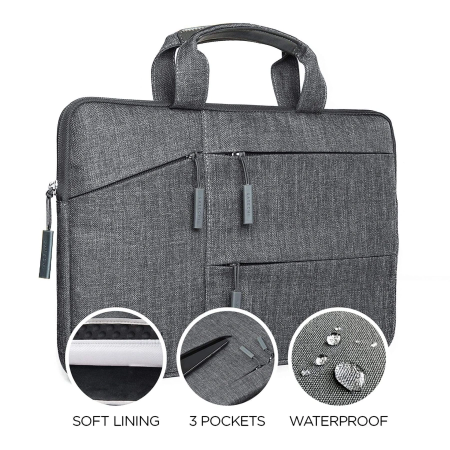 Чохол Satechi Water-Resistant Laptop Carrying Case with Pockets 13" - Gray (ST-LTB13)