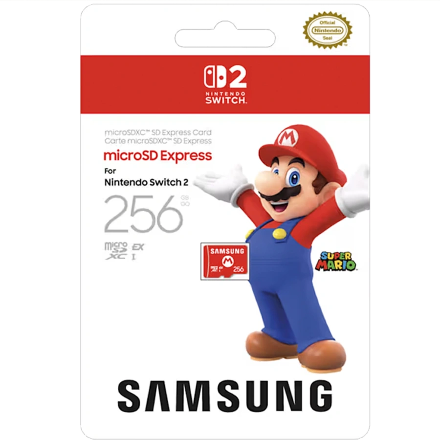Карта памяти Samsung microSD Express Card 256GB for Nintendo Switch 2 (N2P601, 00198957108983)