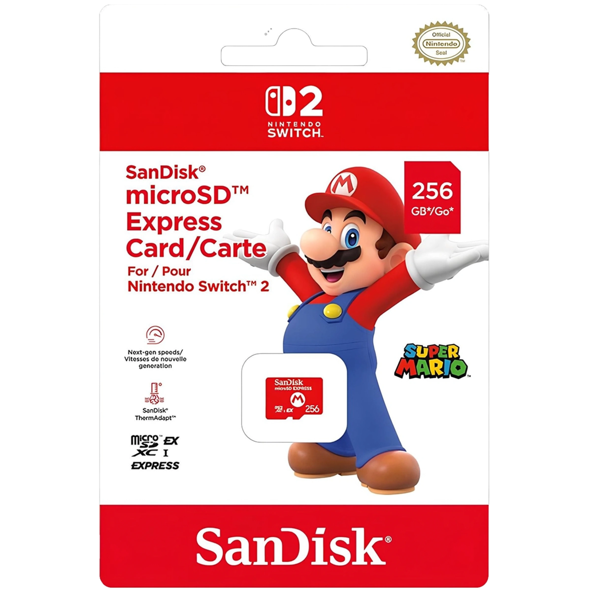 Карта пам'яті SanDisk microSD Express card 256GB for Nintendo Switch 2 (SDSQXFN‑256G‑GN4NN)