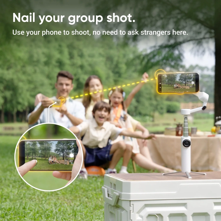 Монопод-стабілізатор для смартфона Insta360 Flow 2 [AI Tracker Bundle] - Summit White (CINSABQA_FLOW2LITE10)