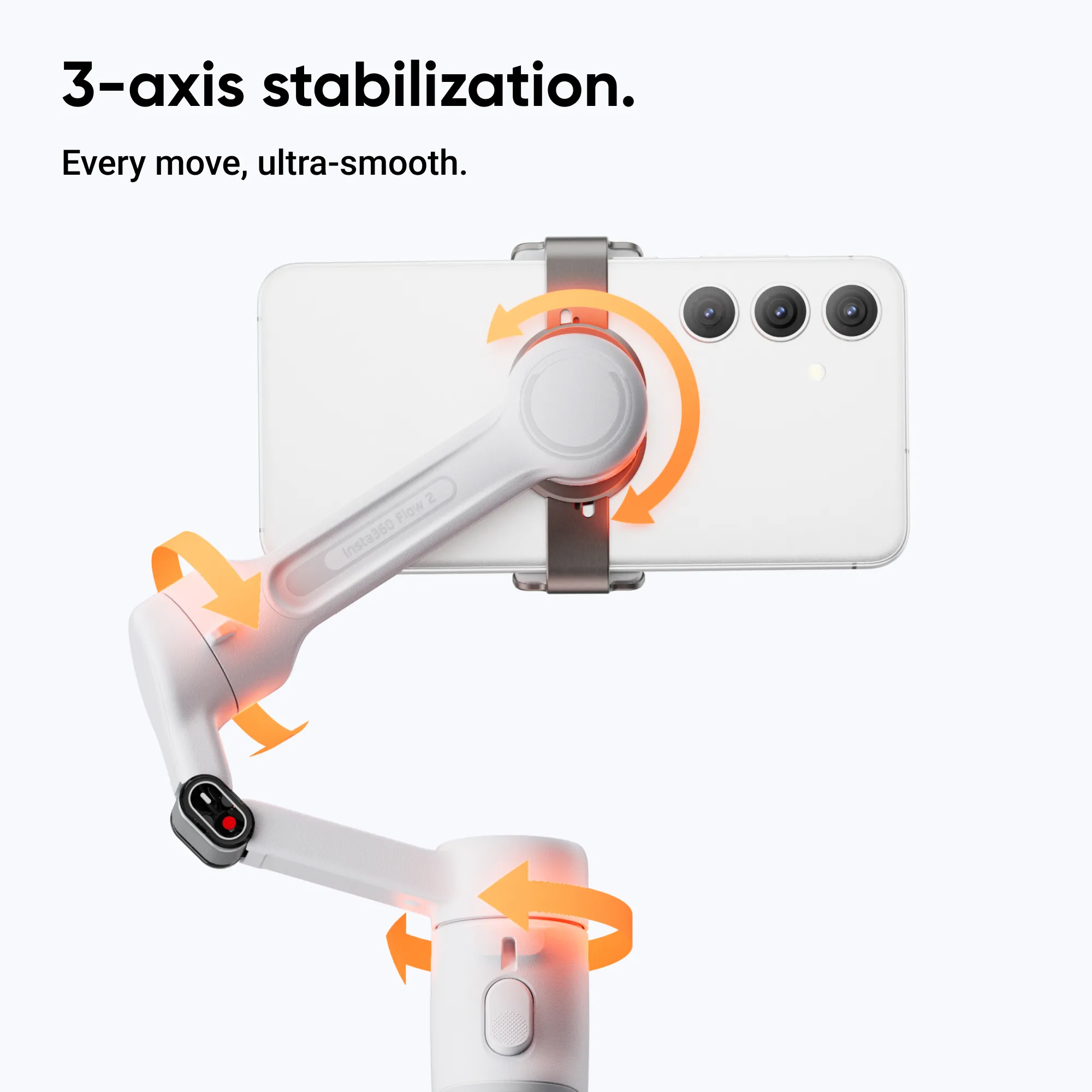 Монопод-стабилизатор для смартфона Insta360 Flow 2 [Standard Bundle] - Summit White (CINSABQA_FLOW2LITE01)