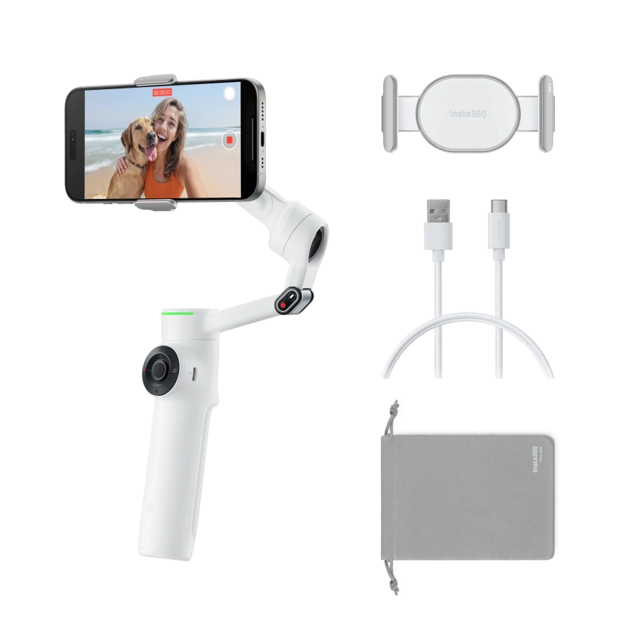 Монопод-стабилизатор для смартфона Insta360 Flow 2 [Standard Bundle] - Summit White (CINSABQA_FLOW2LITE01)
