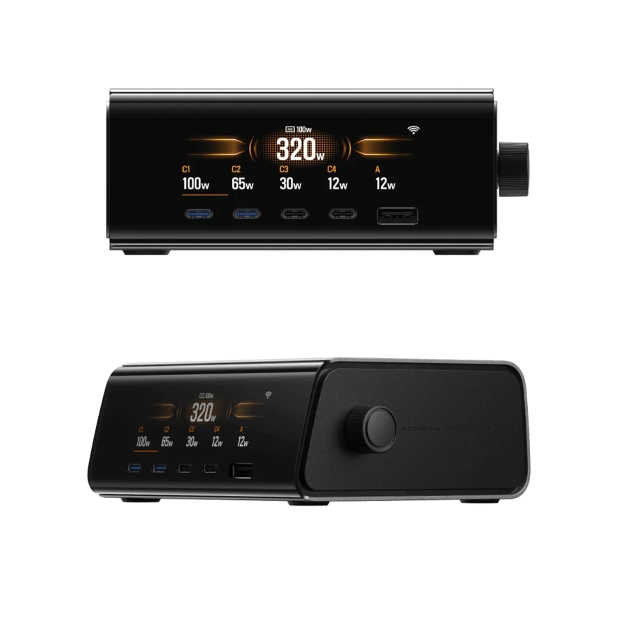 Настільний зарядний пристрій EcoFlow Rapid Pro [320W, 5 Ports, GaN] (EF-STATION320W-EU)
