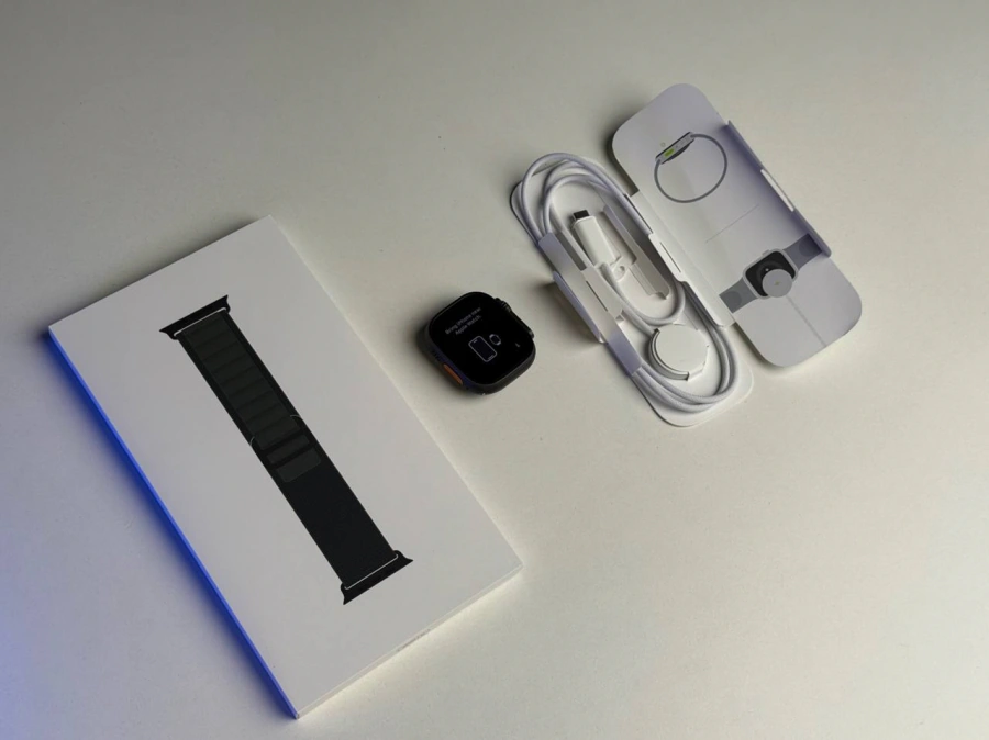 NEW NO BOX Apple Watch Ultra 2 2024 GPS + Cellular 49mm Black Titanium Case with Dark Green Alpine Loop - Medium (MX4R3) | Стан: новий, не активований | Європейська версія, підтримує вимір рівня кисню в крові (SpO₂) | Акумулятор: 100% | Гарантія: 12 місяц