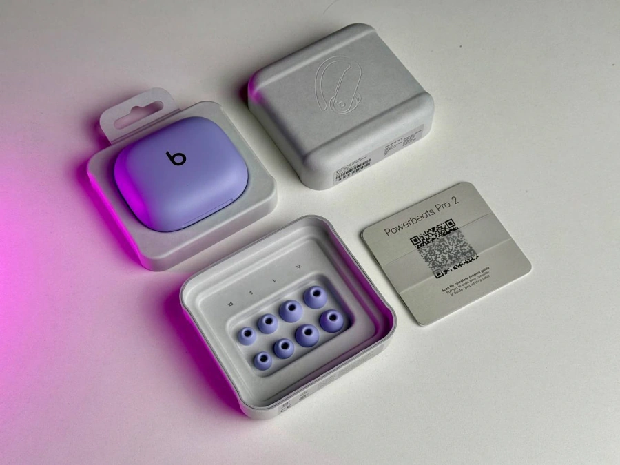 OPEN BOX Наушники Beats Powerbeats Pro 2 — High-Performance Earbuds — Hyper Purple (MX753) - Состояние: хорошее | Аккумулятор: 100% | Комплектация: полный | Гарантия: 3 мес.