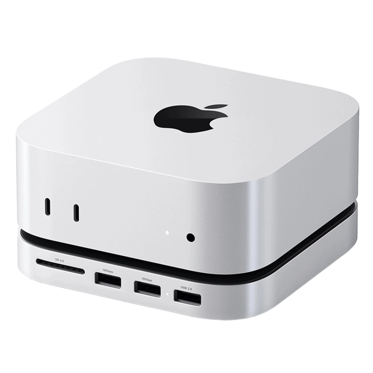 Підставка-док-станція Satechi Mac Mini M4 Stand & Hub with SSD Enclosure - Silver (ST-GNMMES)