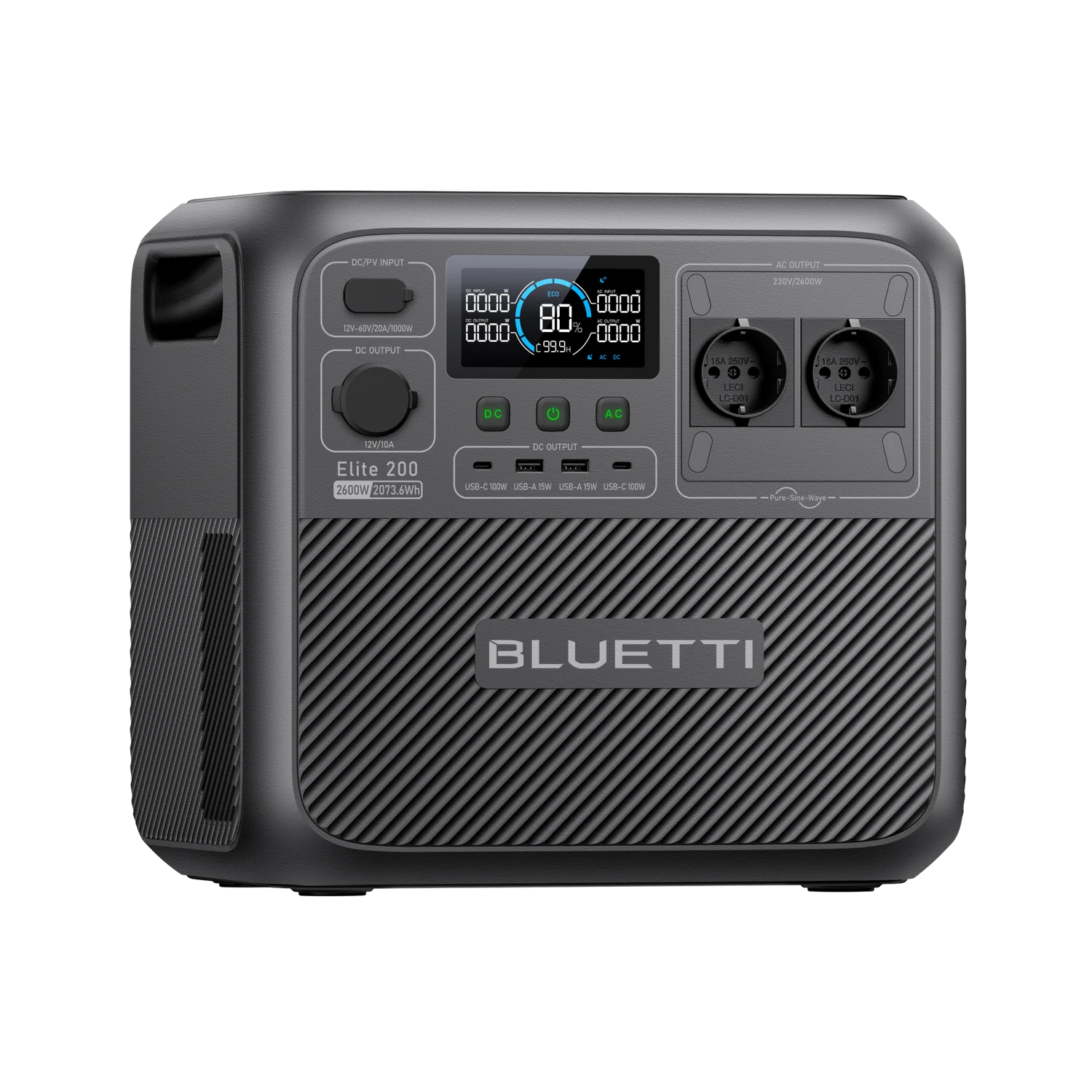 Портативна зарядна станція BLUETTI Elite 200 V2 | 2600W 2073,6Wh (ELITE200V2)