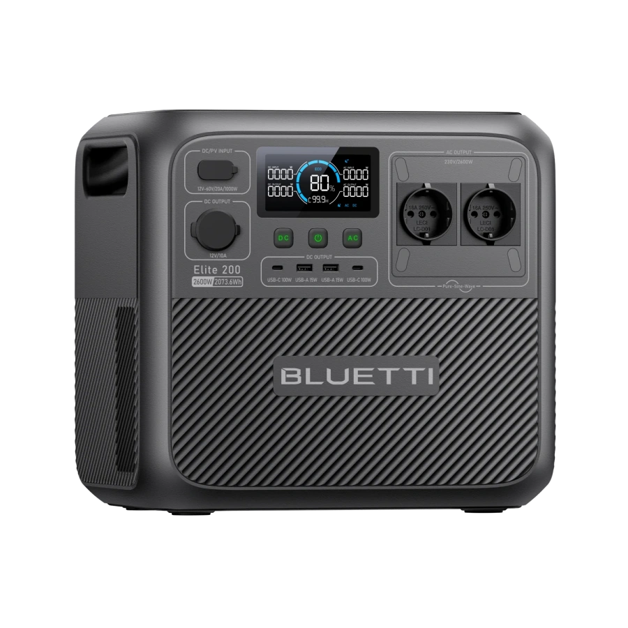 Портативна зарядна станція BLUETTI Elite 200 V2 | 2600W 2073,6Wh (P-EL200V2-EU-GY-BL-010)