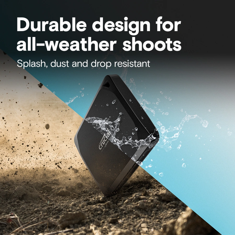 Накопитель внешний Crucial X9 4TB портативный до 1050MB/s USB-C 3.2 (CT4000X9SSD902)