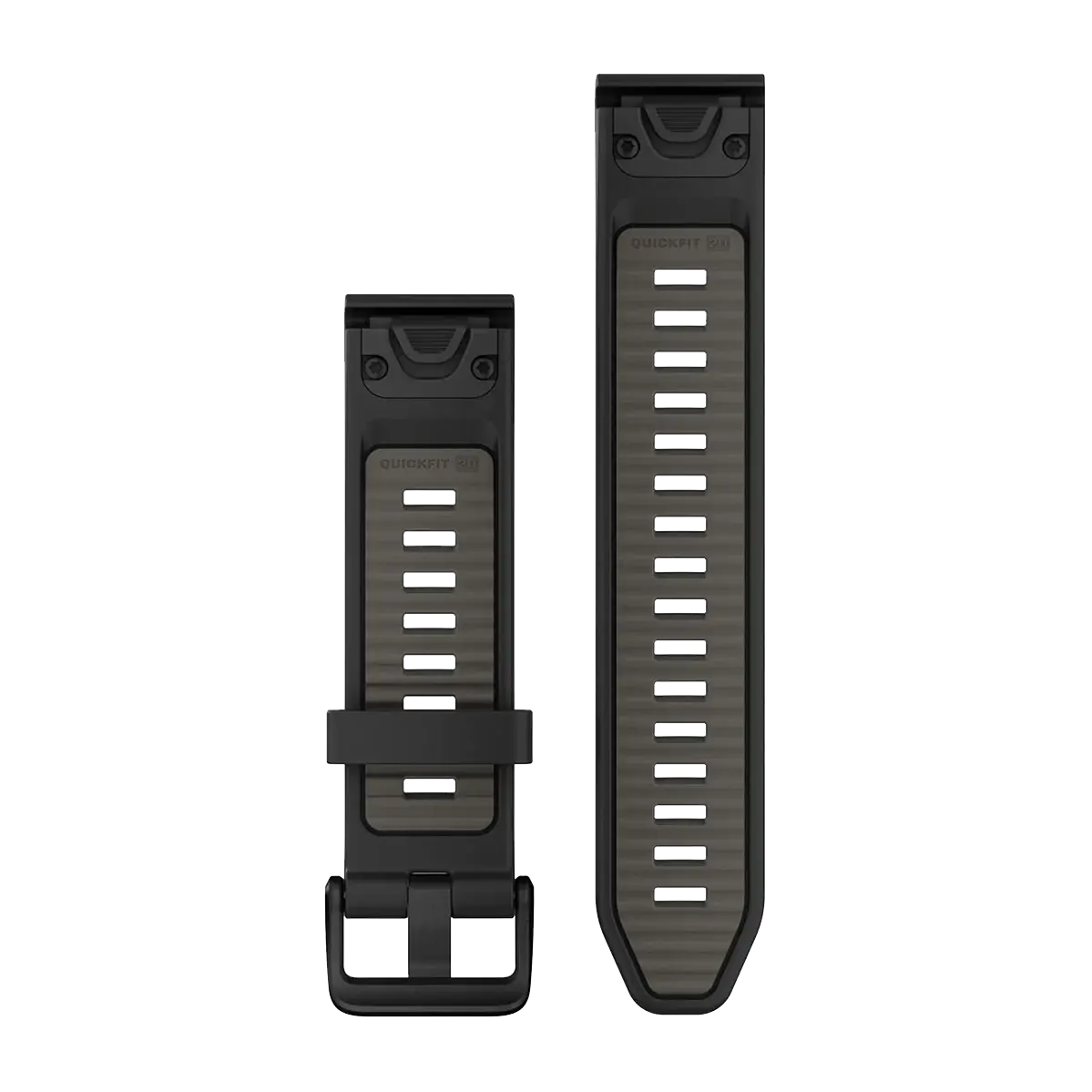 Ремінець Garmin QuickFit 20 Watch Bands Silicone - Black/Pebble Gray (010-13391-00)