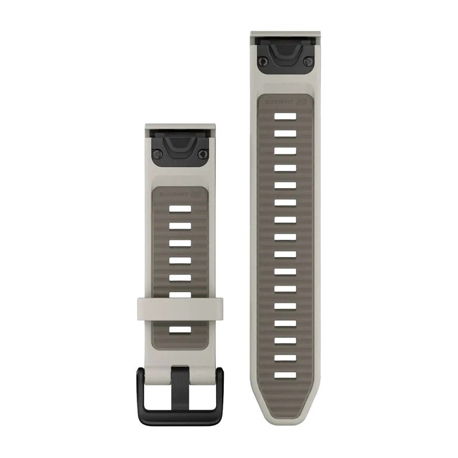 Ремінець Garmin QuickFit 20 Watch Bands Silicone - Fog Gray/Dark Sandstone (010-13391-06)