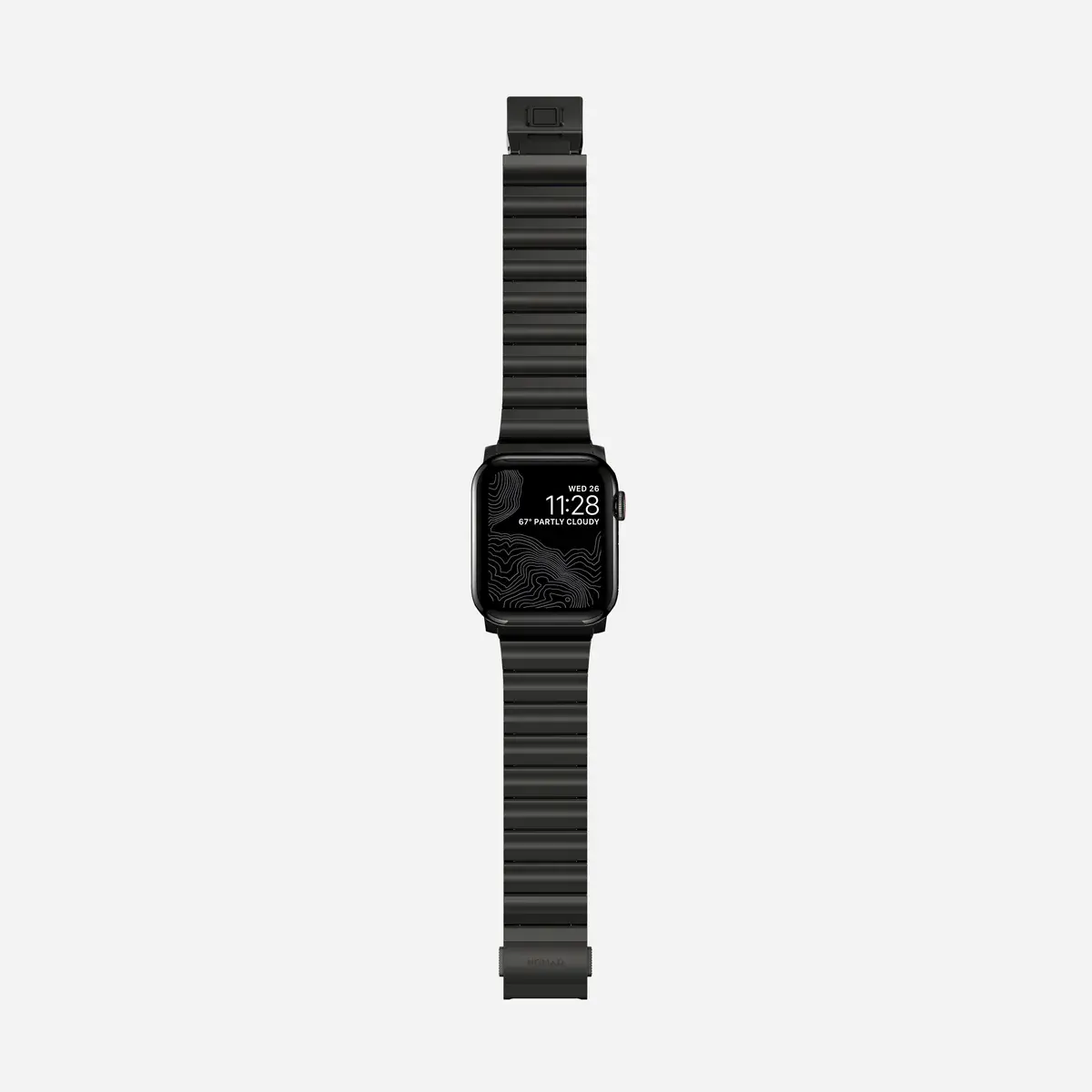 Ремінець Nomad Steel Band для Apple Watch 44/45/46/49mm - Graphite Hardware (NM1A41BXS0)