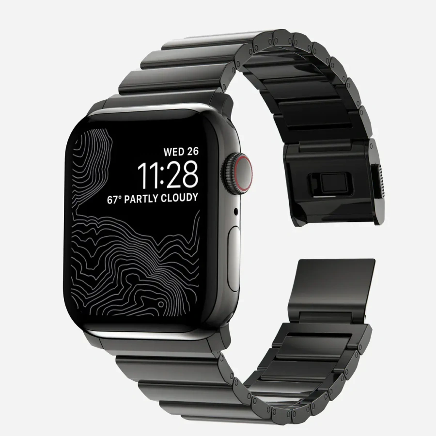 Ремешок Nomad Steel Band для Apple Watch 44/45/46/49mm - Graphite Hardware (NM1A41BXS0)