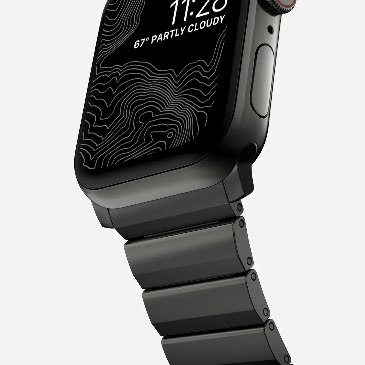 Ремінець Nomad Steel Band для Apple Watch 44/45/46/49mm - Graphite Hardware (NM1A41BXS0)