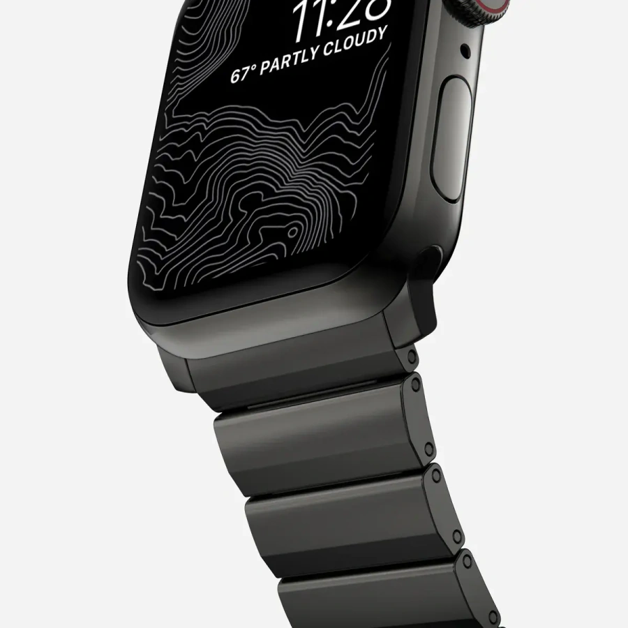 Ремешок Nomad Steel Band для Apple Watch 44/45/46/49mm - Graphite Hardware (NM1A41BXS0)
