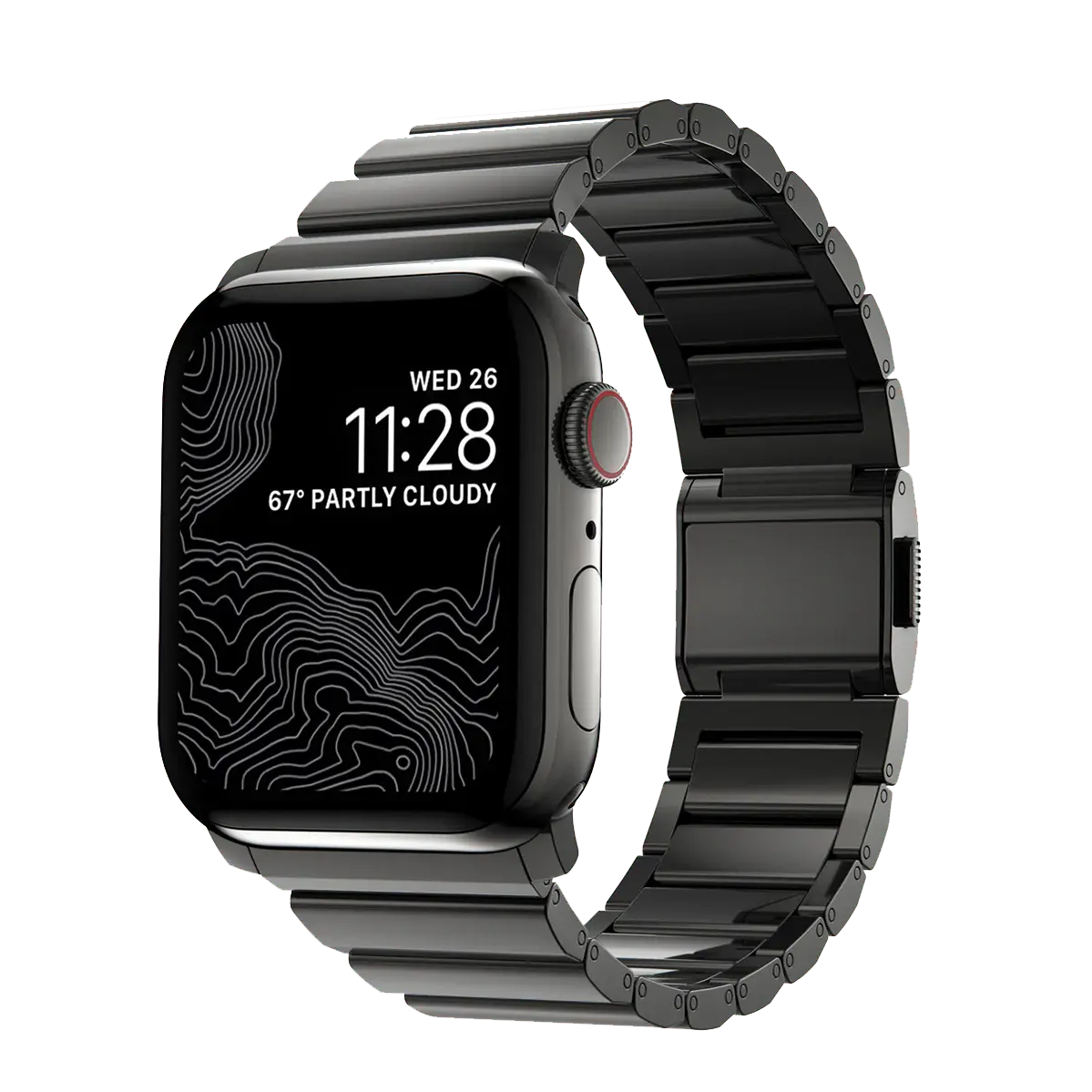Ремінець Nomad Steel Band для Apple Watch 44/45/46/49mm - Graphite Hardware (NM1A41BXS0)