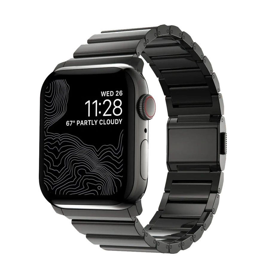 Ремешок Nomad Steel Band для Apple Watch 44/45/46/49mm - Graphite Hardware (NM1A41BXS0)