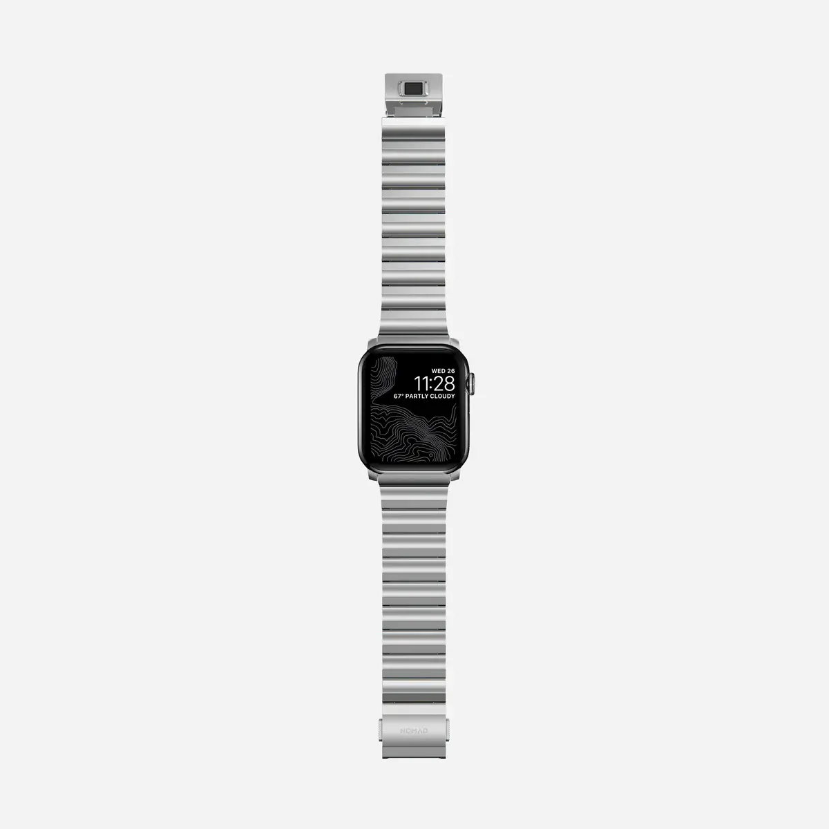 Ремешок Nomad Steel Band для Apple Watch 44/45/46/49mm - Silver Hardware (NM1A4HSXS0)