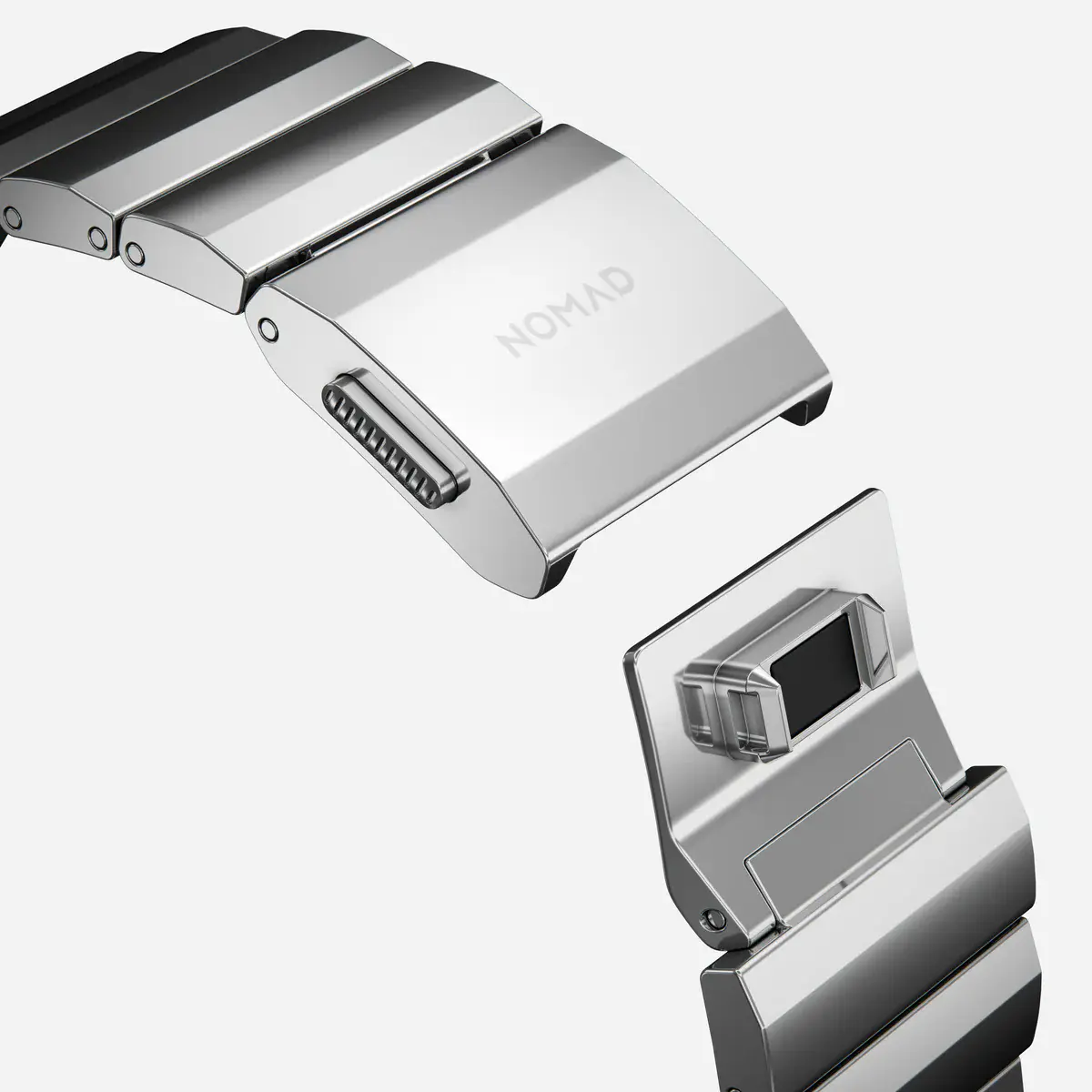 Ремешок Nomad Steel Band для Apple Watch 44/45/46/49mm - Silver Hardware (NM1A4HSXS0)
