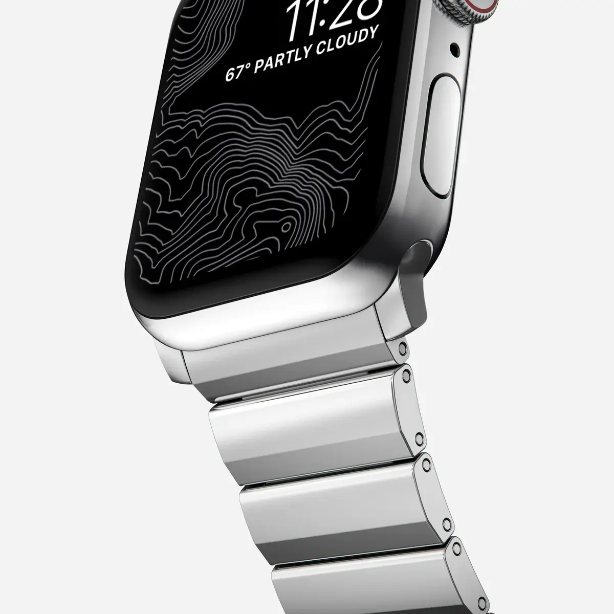 Ремешок Nomad Steel Band для Apple Watch 44/45/46/49mm - Silver Hardware (NM1A4HSXS0)