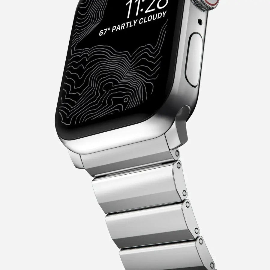 Ремінець Nomad Steel Band для Apple Watch 44/45/46/49mm - Silver Hardware (NM1A4HSXS0)