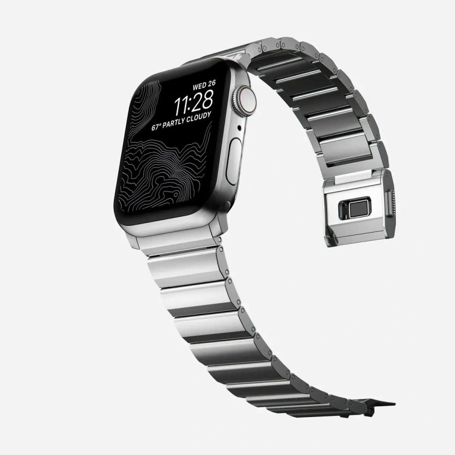 Ремінець Nomad Steel Band для Apple Watch 44/45/46/49mm - Silver Hardware (NM1A4HSXS0)