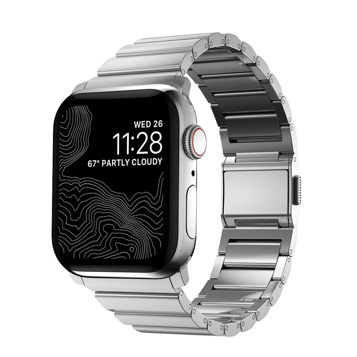 Ремешок Nomad Steel Band для Apple Watch 44/45/46/49mm - Silver Hardware (NM1A4HSXS0)