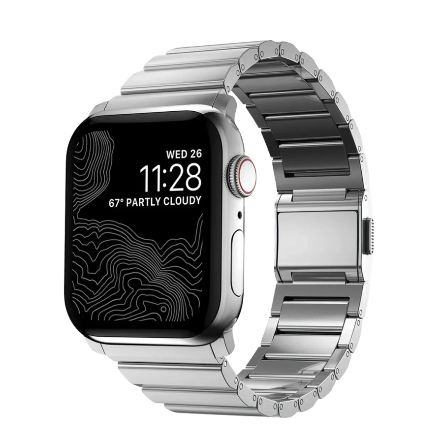 Ремінець Nomad Steel Band для Apple Watch 44/45/46/49mm - Silver Hardware (NM1A4HSXS0)