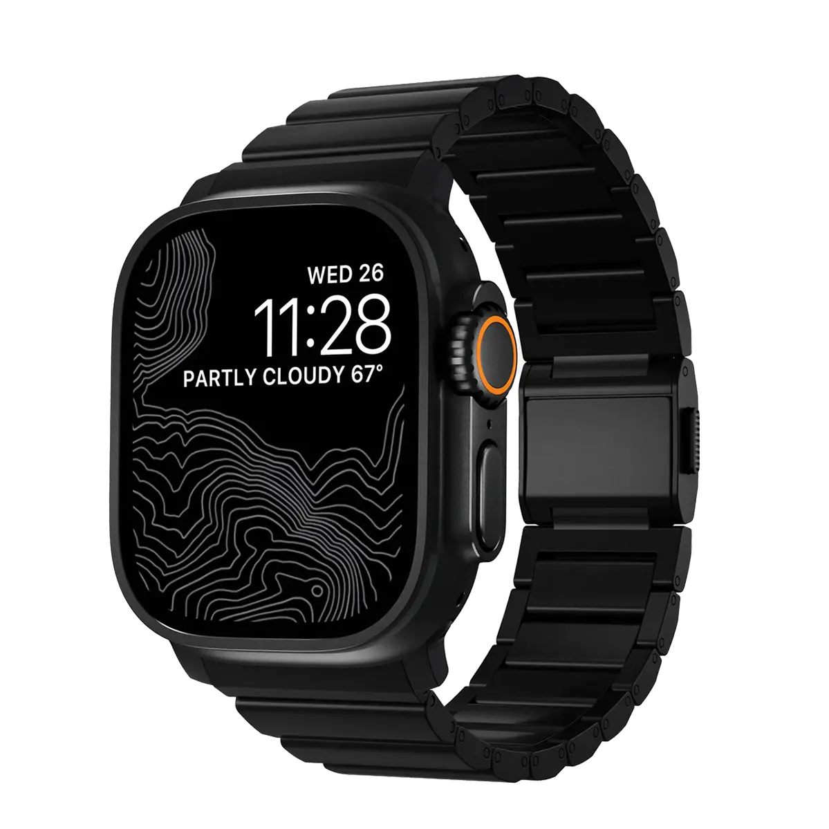 Ремешок Nomad Titanium Band для Apple Watch 44/45/46/49mm - Black Hardware (NM1A41BXT0)