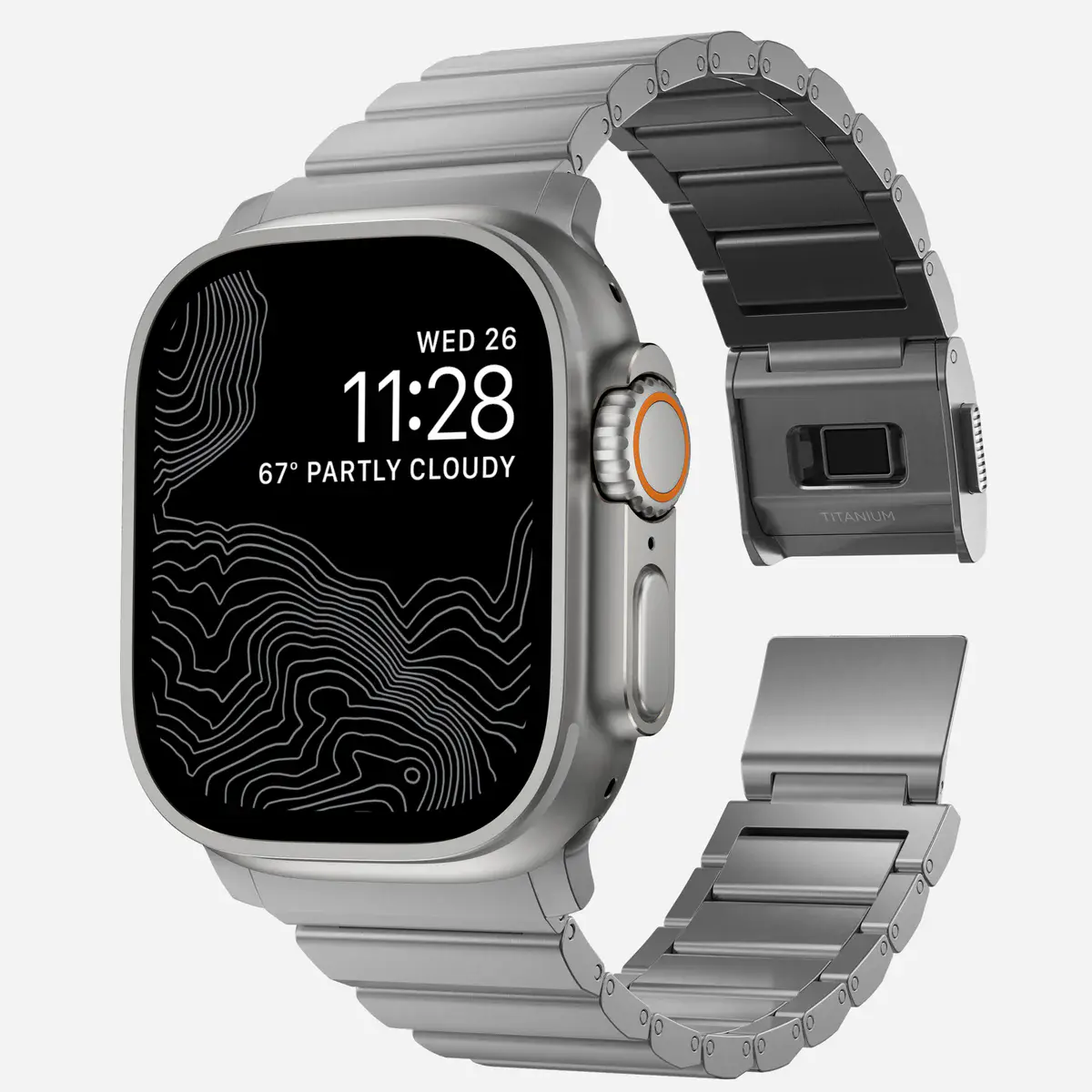 Ремешок Nomad Titanium Band для Apple Watch 44/45/46/49mm - Natural Hardware (NM014858858)