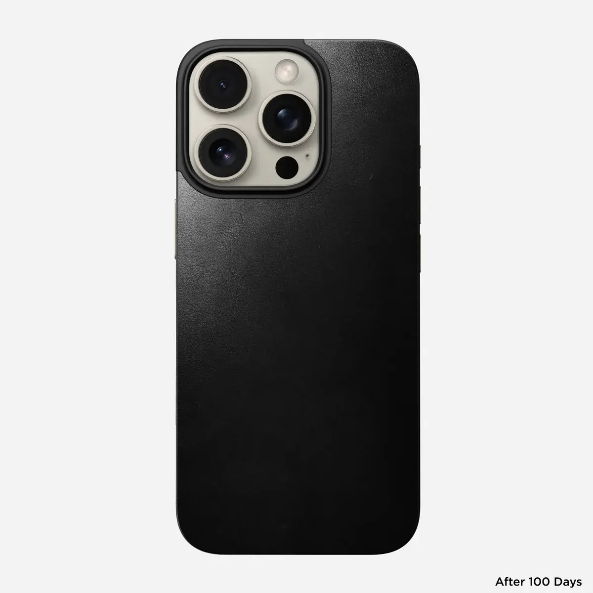 Кожаная магнитная накладка Nomad Magnetic Horween Leather Back for iPhone 16 Pro - Black (NM01364085)